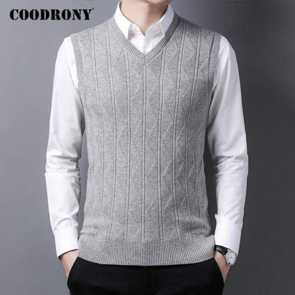 COODRONY Brand Sweater Men Autumn Winter Soft Warm Vest Men Clothes 2020 New Arr